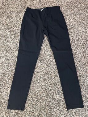 Calvin Klein Tailored Black Slim Ankle Chinos Pull On Size 6 Woman’s EUC